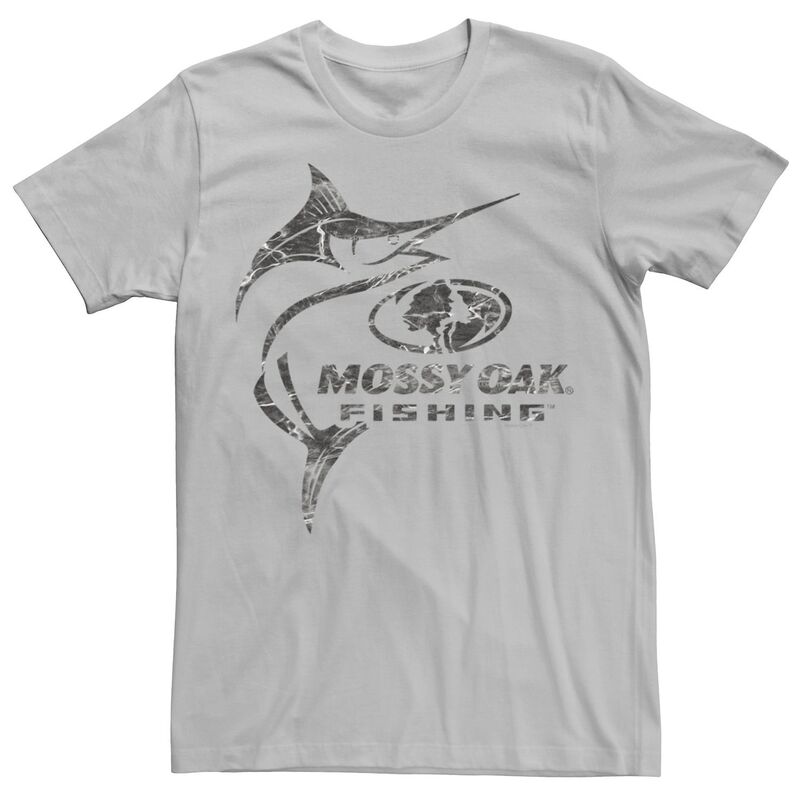 アニメキャラクター レディース トップス Tシャツ Licensed Character Men Mossy Oak Fishing Swordfish Water Surface Tee Silver シルバー