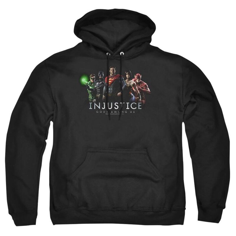 アニメキャラクター レディース トップス Tシャツ パーカー Licensed Character Injustice Gods Among Us Injustice League Adult Pull Over Hoodie Black ブラック