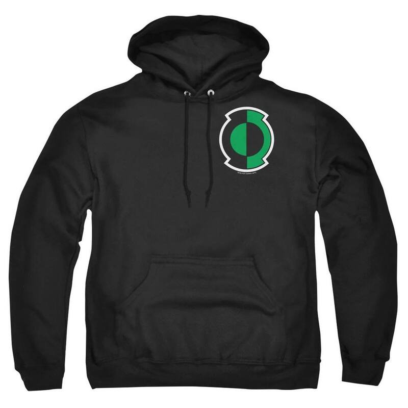 アニメ人となり レディース アウター 編み物・プルオーバー ロゴタイプ パーカー Licensed Character Green Lantern Kyle Logo Adult Pull Over Hoodie Black 黒いこと セーター-トップス-レディースファッション
