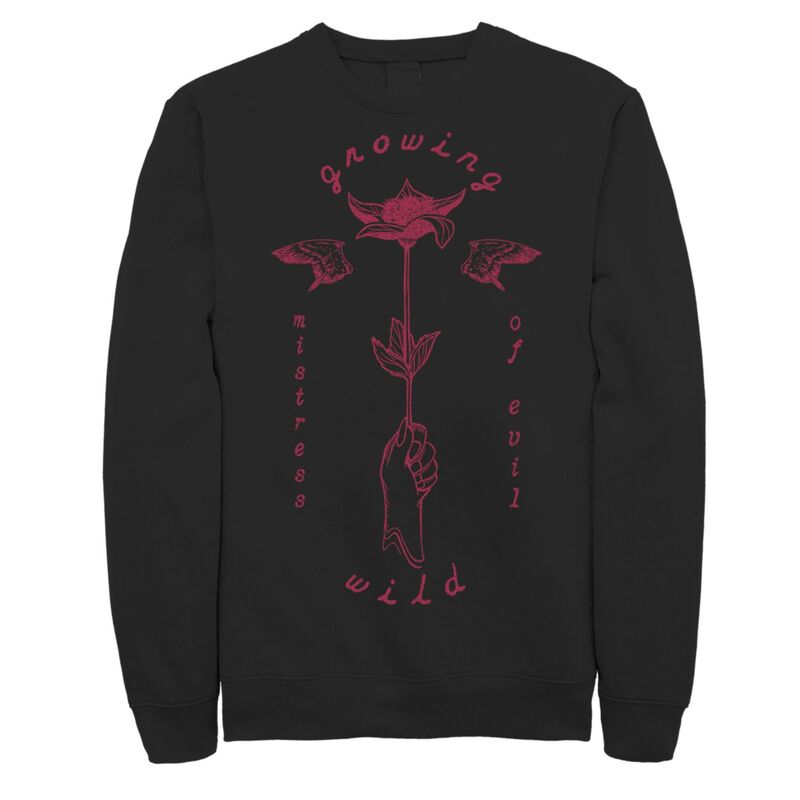 ウォルトディズニー レディース トップス ティーシャツ 流汗 Disney\u0027s Maleficent Growing Wild Rose Men\u0027sweatshirt Black 黒いこと トップス-Tシャツ・カットソー-レディースファッション