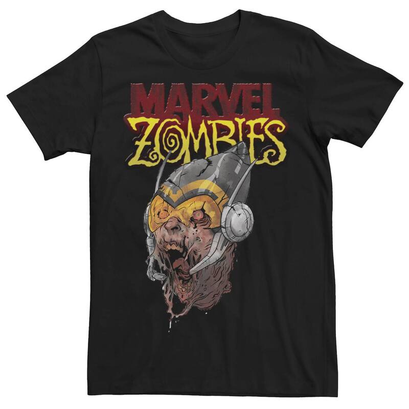 アニメキャラクター レディース トップス Tシャツ Licensed Character Men Marvel Zombies The Wasp Zombie Head Tee Black ブラック