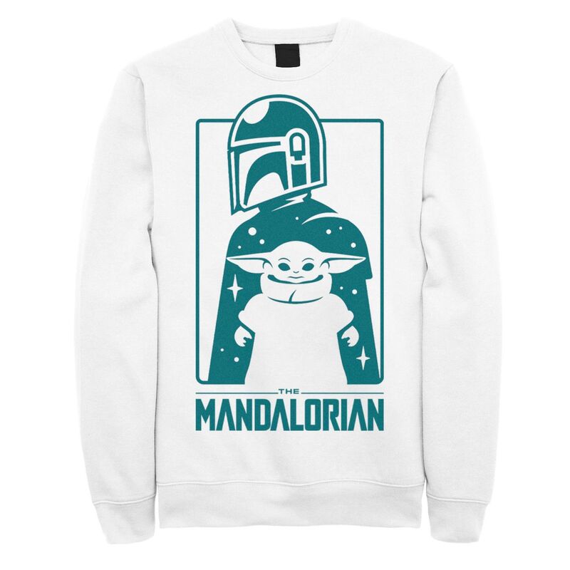 はやりっ子 ウォーズ レディース トップス ティーシャツ 流汗 Star Wars Men\u0027s The Mandalorian The Child Aka Babyoda Mando Silhouette Poster Sweatshirt White 白いこと トップス-Tシャツ・カットソー-レディースファッション