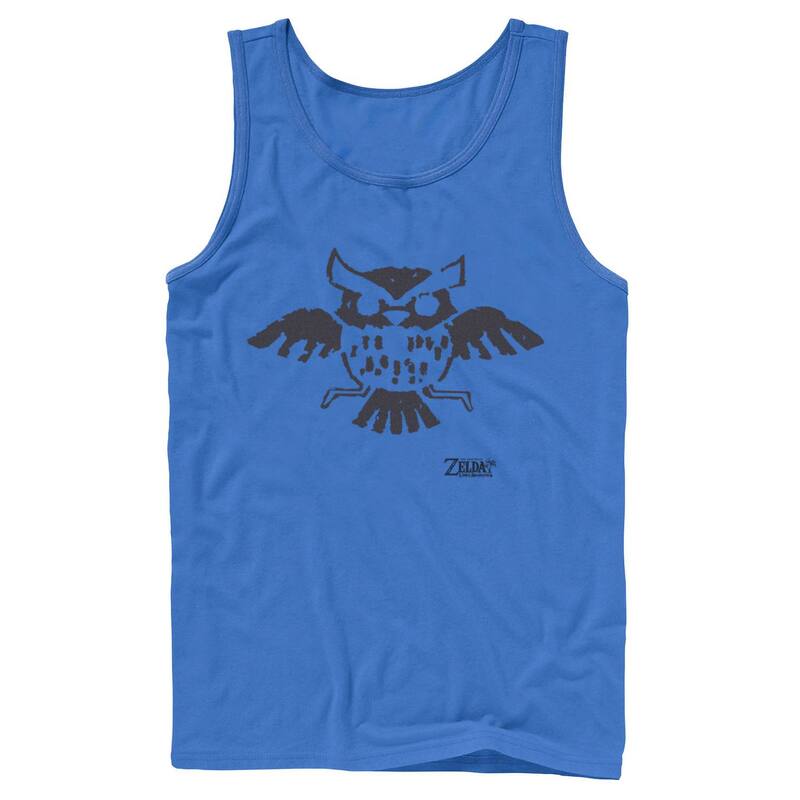 アニメキャラクター レディース トップス Tシャツ Licensed Character Men Nintendo Legend Of Zelda Links Awakening Owl Glyph Portraitank Top Royal