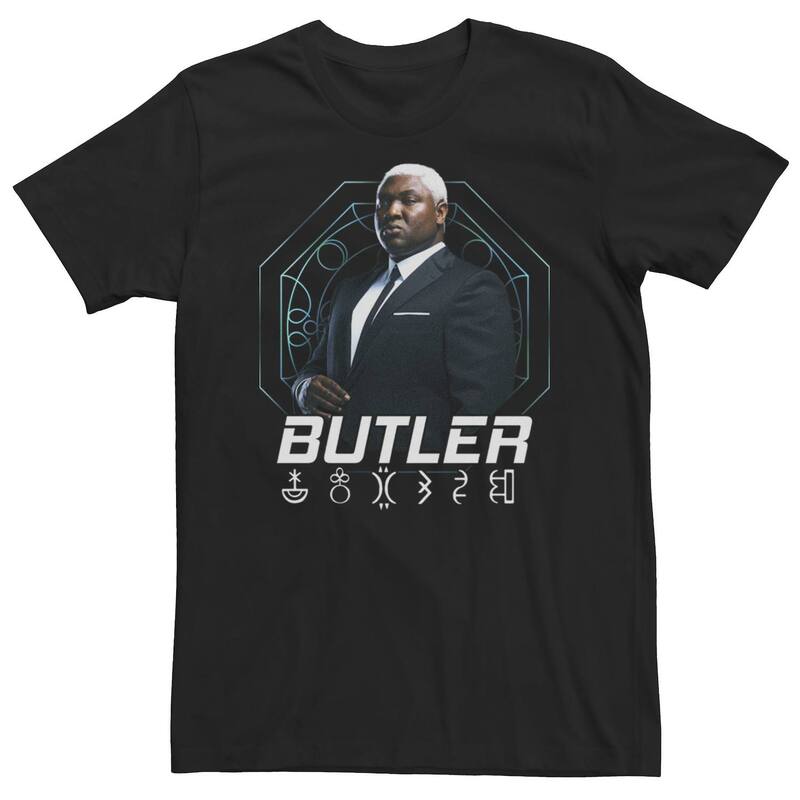 ディズニー レディース トップス Tシャツ Men Disney Artemis Fowl Butler Hero Tee Black ブラック
