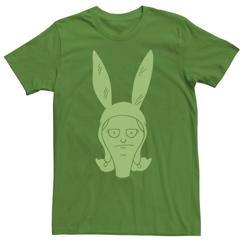 アニメキャラクター レディース トップス Tシャツ Licensed Character Men Bob Burgers Louise Green Hue Big Face Portraitee Kelly グリーン