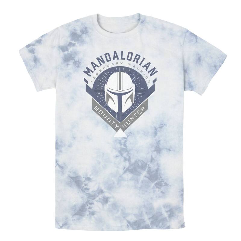 アニメ人となり レディース トップス ティーシャツ Licensed Character Men\u0027star Wars The Mandalorian Warrior Emblem Tee White Blue 白いこと Tシャツ・カットソー-レディースファッション-トップス
