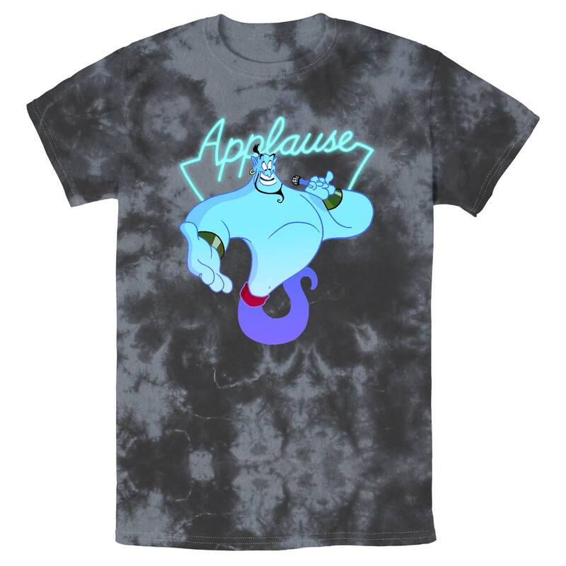 ディズニー レディース トップス Tシャツ Men's Disney Aladdin Genie Applause Neon Sign Portrait Bomabrd Wash Tee White Blue ホワイト｜ReVida 店 7,650円