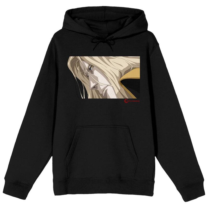 アニメ文字記号 レディース トップス プルオーバー パーカー Licensed Character Men\u0027s Castlevanialucard Close Hoodie Black 黒いこと