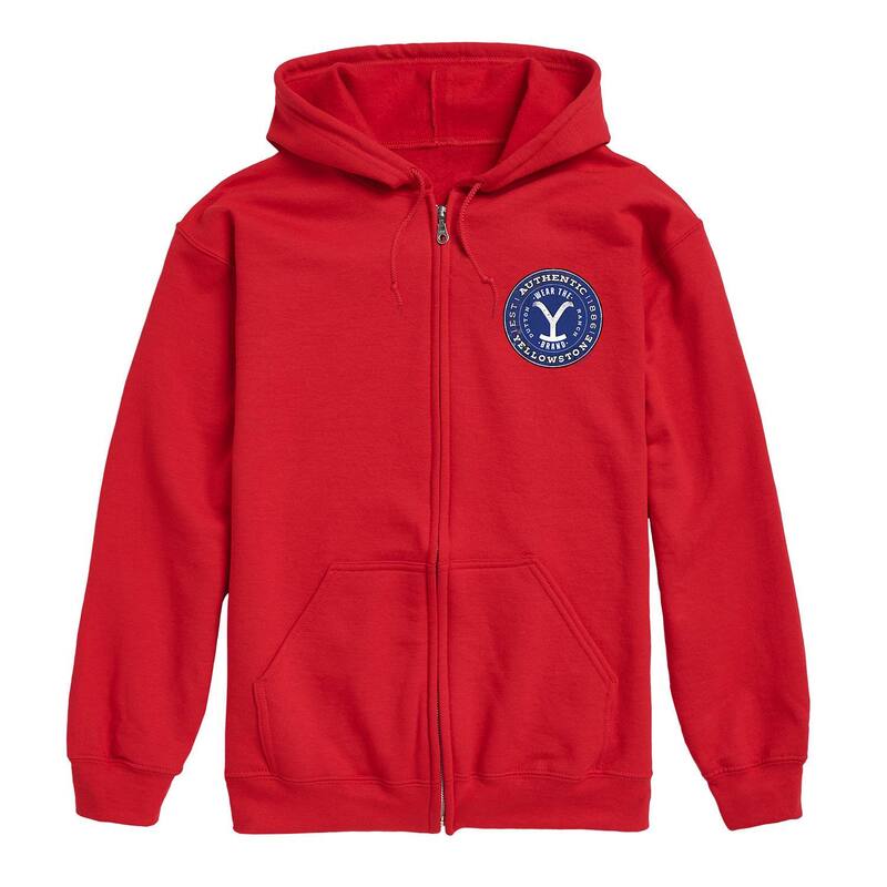 アニメキャラクター レディース トップス Tシャツ パーカー Licensed Character Men's Yellowstone Wear The Brand Zip Hoodie Red レッド|ReVida 店