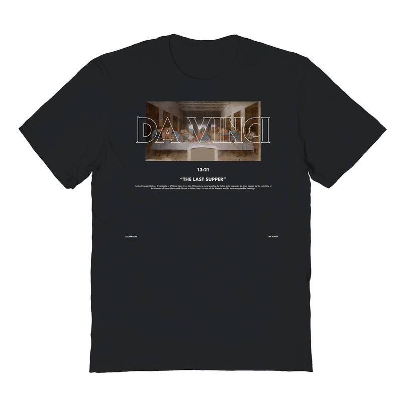 アニメキャラクター レディース トップス Tシャツ グラフィック Licensed Character Men APOH - Da Vinci Last Supper Graphic Tee Black ブラック