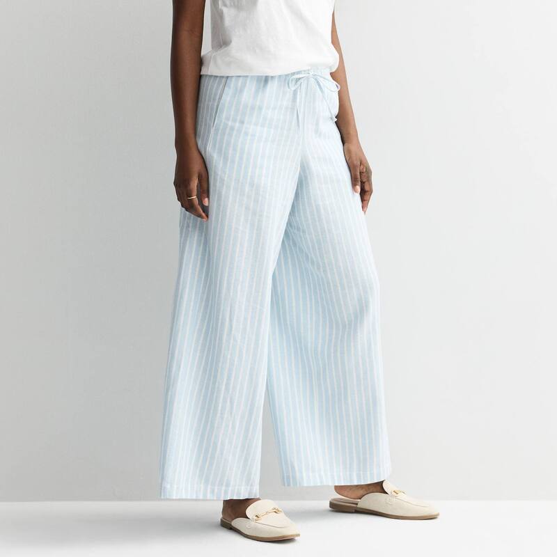 ソノマ レディース ボトムス カジュアルパンツ リネン Women'sonoma Goods For Life Mid Rise Linen Pantsky Blue Stripe ブルー｜ReVida 店 7,686円