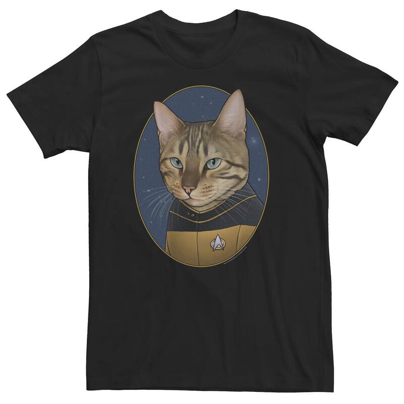 アニメキャラクター レディース トップス Tシャツ Licensed Character Men'star Trek Yar Cat Formation Tee Black ブラック｜ReVida 店