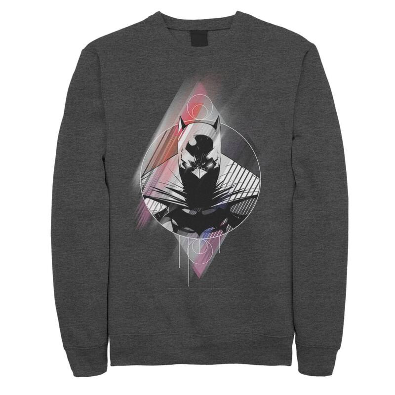 アニメキャラクター レディース トップス Tシャツ スウェット Licensed Character Men's DComics Batman Diamond Portrait Poster Sweatshirt Charcoal Heather チャコール｜ReVida 店