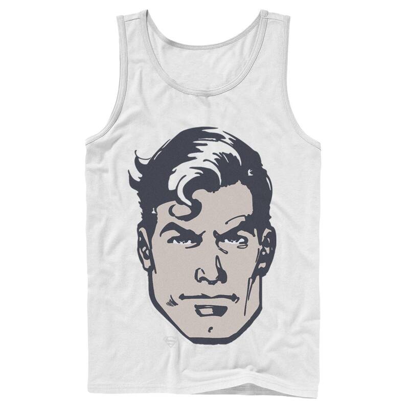 アニメキャラクター レディース トップス Tシャツ Licensed Character Men DComicsuperman Large Chest Portraitank Top White ホワイト