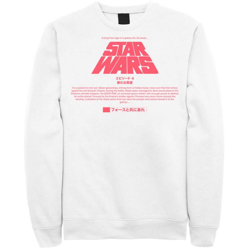 アニメ文字記号 レディース トップス ティーシャツ 流汗 Licensed Character Men\u0027star Wars Kanji Title Card Sweatshirt White 白いこと トップス-レディースファッション-Tシャツ・カットソー