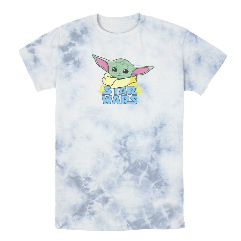 アニメ人となり レディース トップス ティーシャツ ロゴタイプ Licensed Character Men\u0027star Wars The Mandalorian The Child Galaxy Logo Tee White Blue 白いこと レディースファッション-Tシャツ・カットソー-トップス