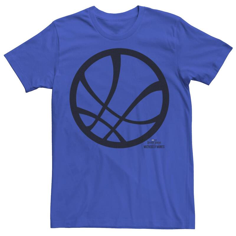 アニメキャラクター レディース トップス Tシャツ ロゴ LICENSED CHARACTER Men Marvel Doctor Strange Movie 2 Sanctum Sanctorum Logo Tee Royal