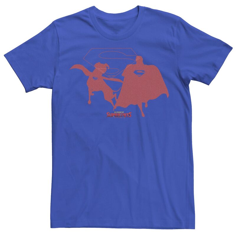 アニメキャラクター レディース トップス Tシャツ Licensed Character Men DC Super Petsuper Hero Duo Supermand Krypto Tee Royal