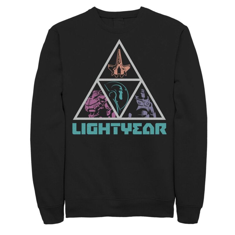 アニメ文字記号 レディース トップス ティーシャツ 流汗 Licensed Character Disney / Pixar\u0027s Lightyear Buzz \u0026 Emperor Zurg Men\u0027s Triangle XL-15 Sweatshirt Black 黒いこと Tシャツ・カットソー-レディースファッション