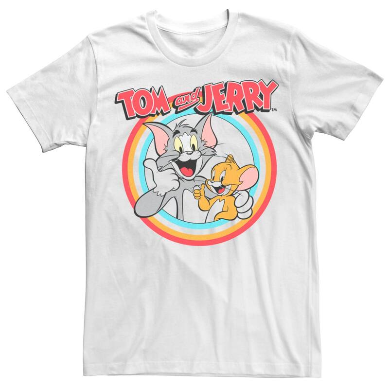 アニメキャラクター レディース トップス Tシャツ Licensed Character Men Tom And Jerry Good Sign Tee White ホワイト