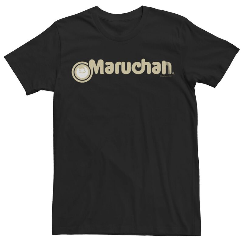 アニメキャラクター レディース トップス Tシャツ ロゴ グラフィック Licensed Character Men Maruchan Simple Gold Logo Graphic Tee Black ブラック