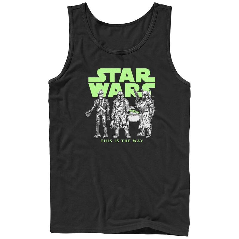スター ウォーズ レディース トップス Tシャツ ロゴ グラフィック Mentar Wars The Mandalorian Logo Lineup Graphic Tank Top Black ブラック