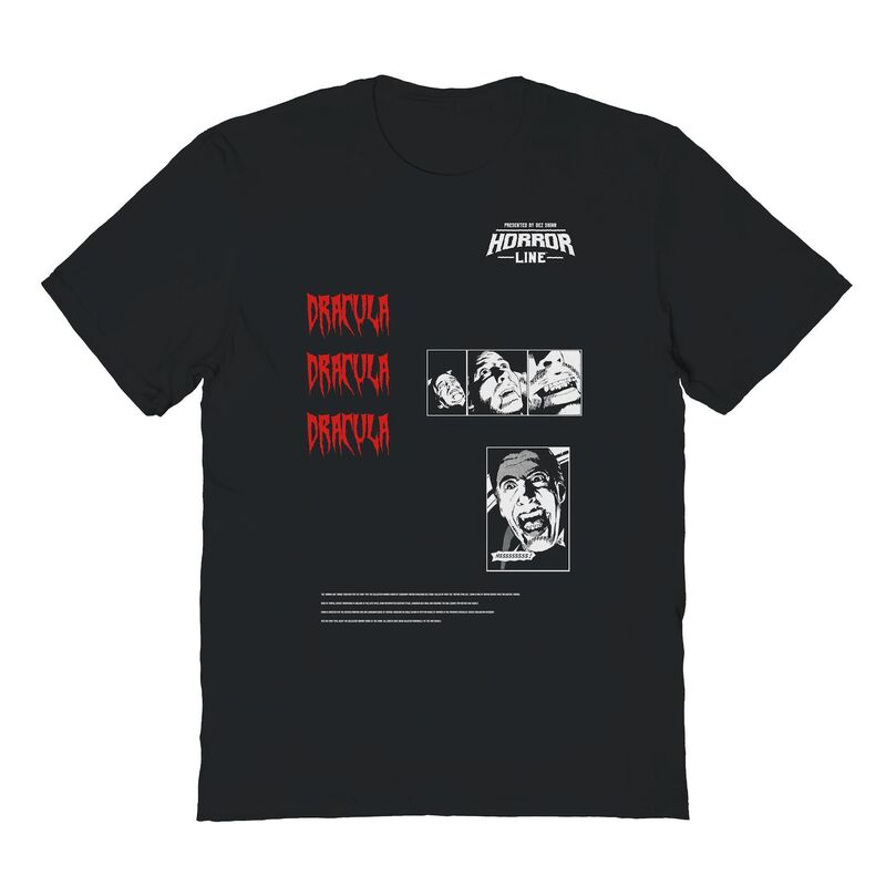 アニメキャラクター レディース トップス Tシャツ グラフィック Licensed Character Men Horror Line Dracula Multimages Graphic Tee Black ブラック