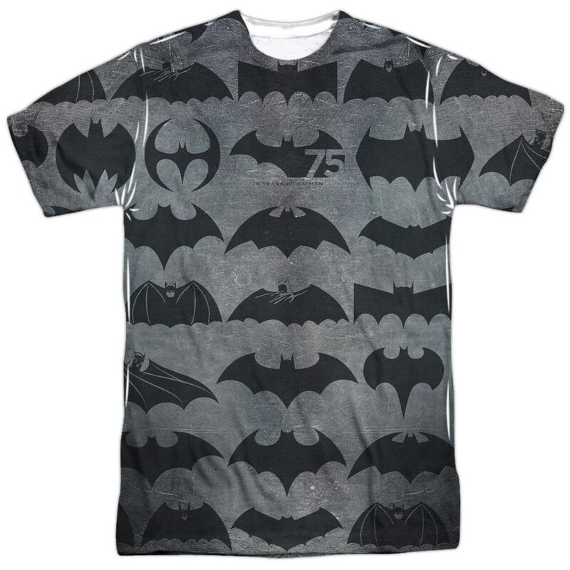アニメ文字記号 レディース トップス ティーシャツ Licensed Character Batman 75 Symbolshort Sleeve Adult Poly Crew T-shirt White 白いこと トップス-Tシャツ・カットソー-レディースファッション