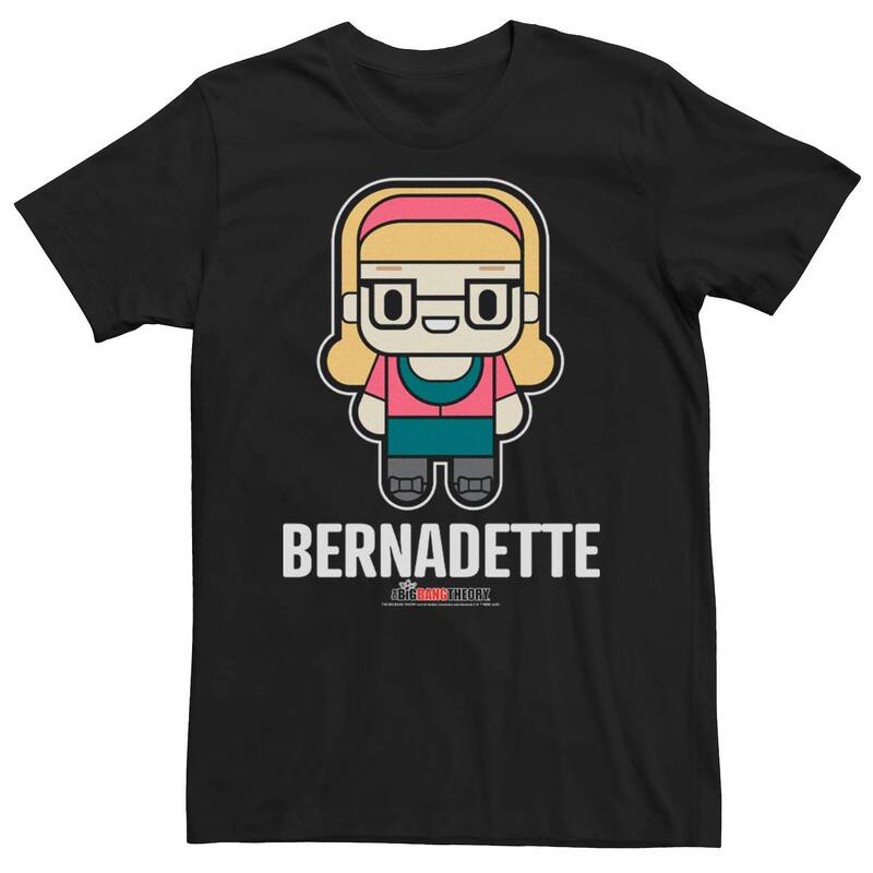 アニメキャラクター レディース トップス Tシャツ Licensed Character Men The Big Bang Theory Chibi Bernadettee Black ブラック