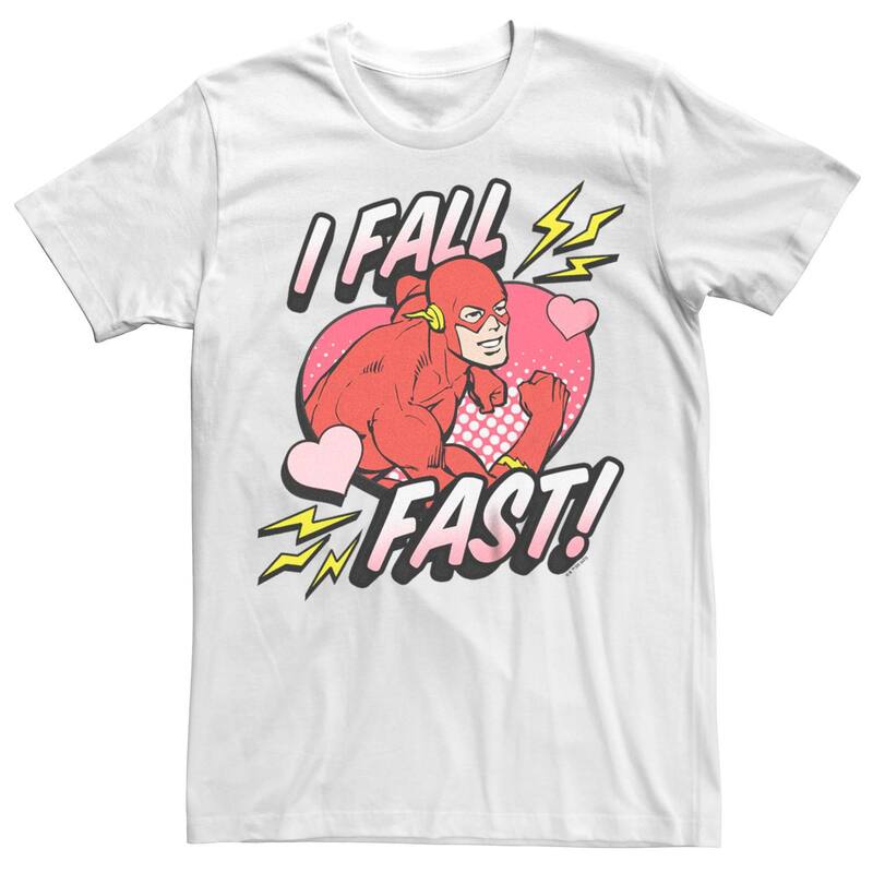アニメキャラクター レディース トップス Tシャツ Licensed Character Men Warner Bros Flash Falls Tee White ホワイト