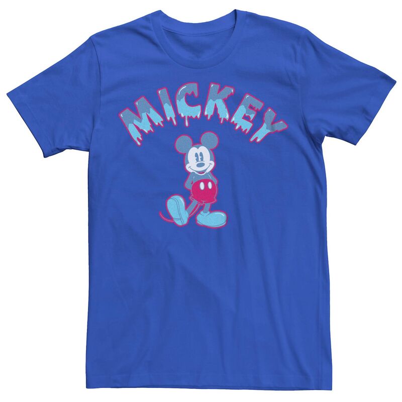 ディズニー レディース トップス Tシャツ Men Disney Mickey Mouse Classic Melting Mickey Sign Tee Royal
