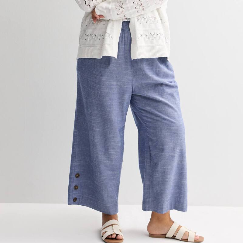 クロフト＆バロー レディース ボトムス カジュアルパンツ プラスサイズ Plusize Croft \u0026 Barrow Button Hem Pull-On Cropants Knox Navy ネイビー