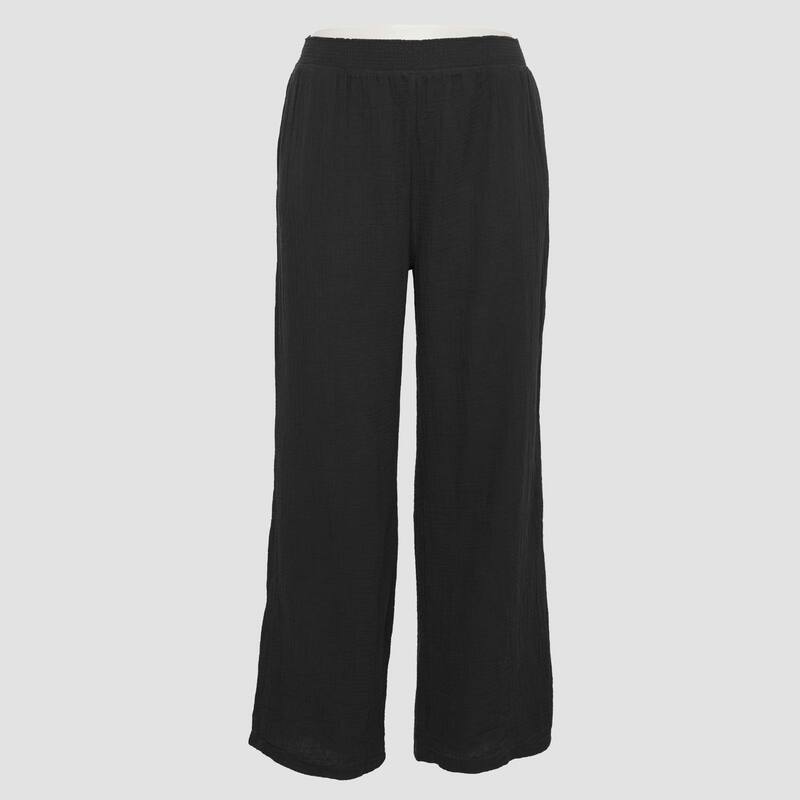 エスオー レディース ボトムス カジュアルパンツ プラスサイズ Juniors' Plusize SO High Rise Double Gauze Pants Black Luxe ブラック|ReVida 店