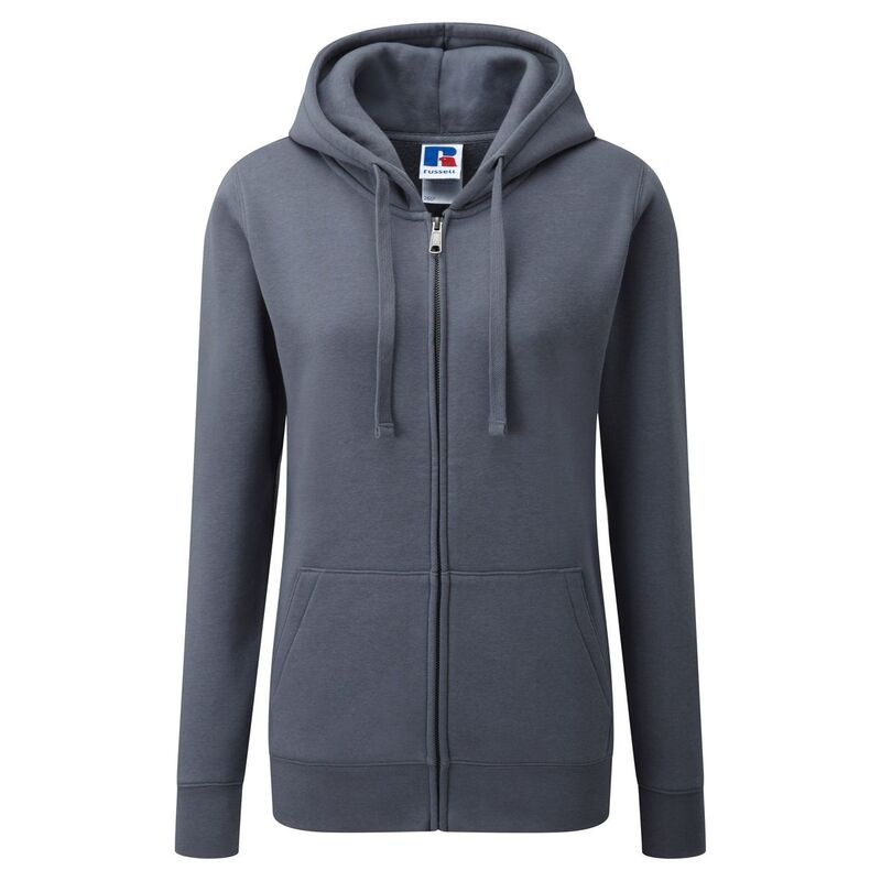 ラッセルアスレチック レディース トップス Tシャツ パーカー Russell Athletic Russelladies Premium Authentic Zipped Hoodie (3-Layer Fabric) Convoy Grey グレー|ReVida 店