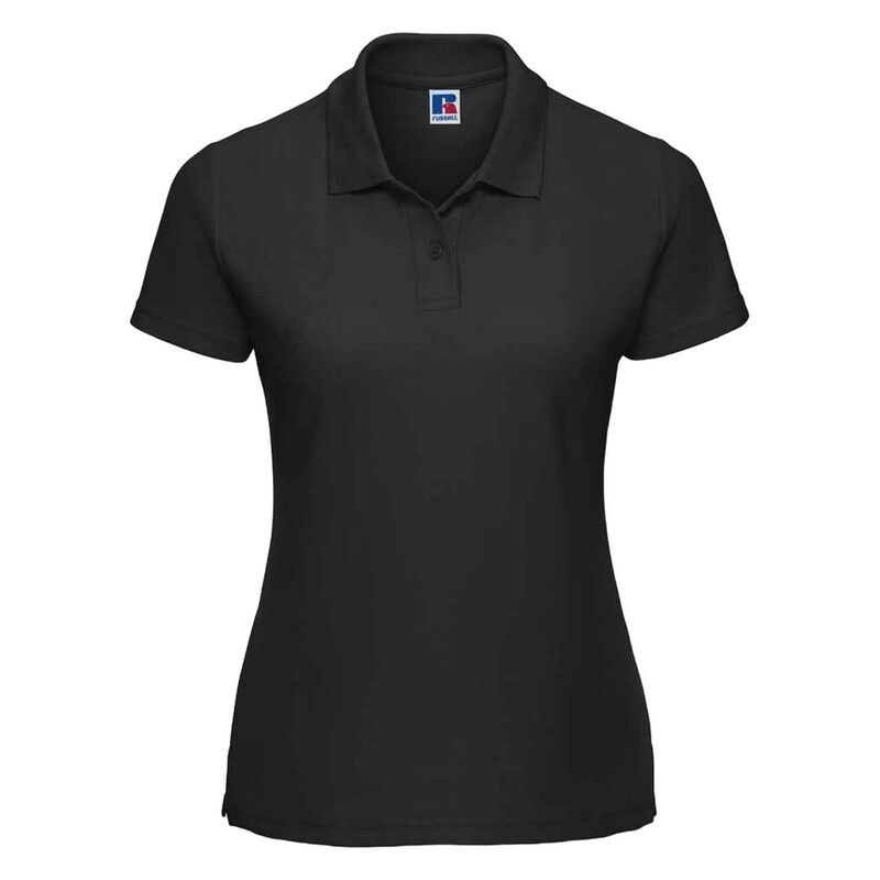 ラッセルアスレチック レディース トップス プルオーバー スポーツシャツ 綿織物 Russell Athletic Russell Womens/Ladies Polycotton Classic Polo Shirt Black 黒いこと