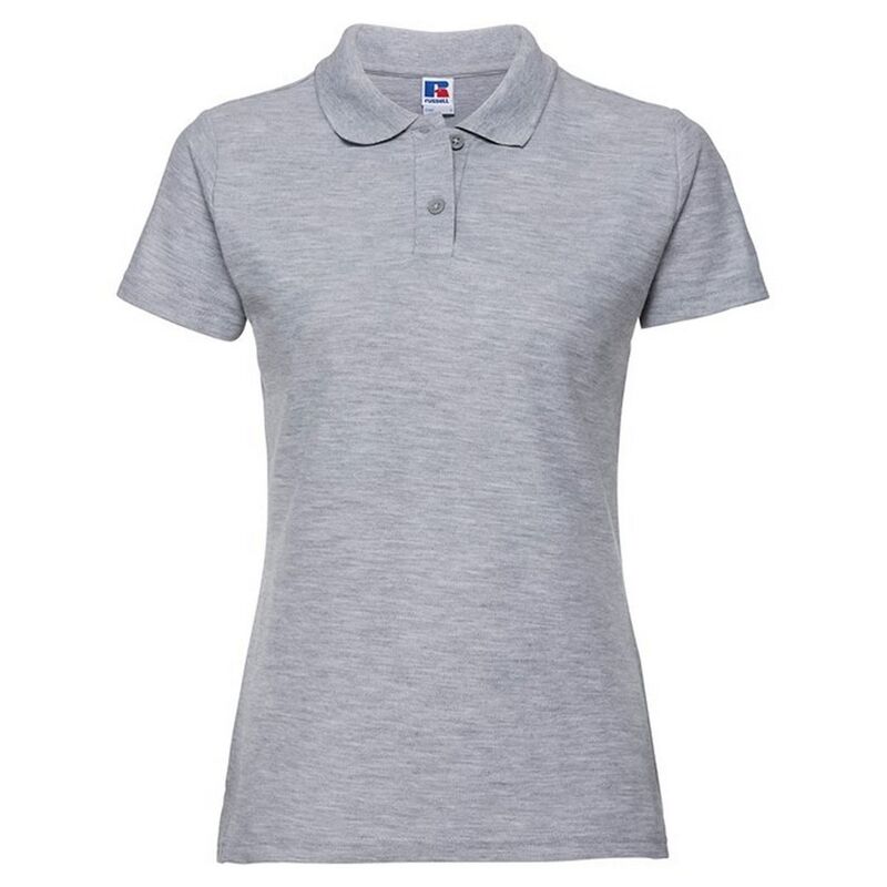 ラッセルアスレチック レディース トップス プルオーバー スポーツシャツ 綿織物 Russell Athletic Russell Womens/Ladies Polycotton Classic Polo Shirt Light Oxford Grey 薄墨色