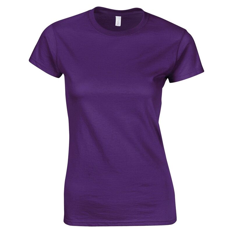 ギルダン レディース トップス ティーシャツ 綿織物 Gildan Womens/Ladiesoftstyle Plain Ringspun Cotton Fitted T-Shirt Purple パープル レディースファッション-トップス