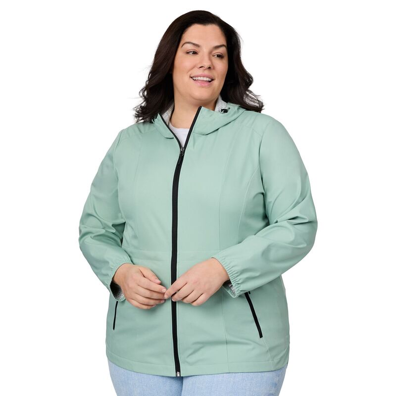 無償性 カントリー レディース アウター 上衣・上衣 つけ加える大きさ Free Country Women\u0027s Plusize X2O Anorak Rain Jacket Eucalyptus