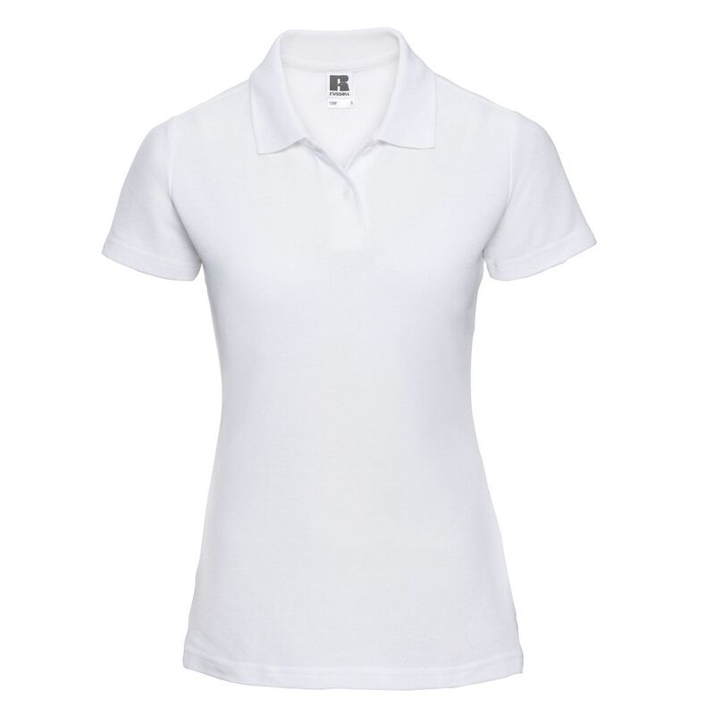 ラッセルアスレチック レディース トップス プルオーバー スポーツシャツ 綿織物 Russell Athletic Russell Womens/Ladies Classic Polycotton Polo Shirt White 白いこと