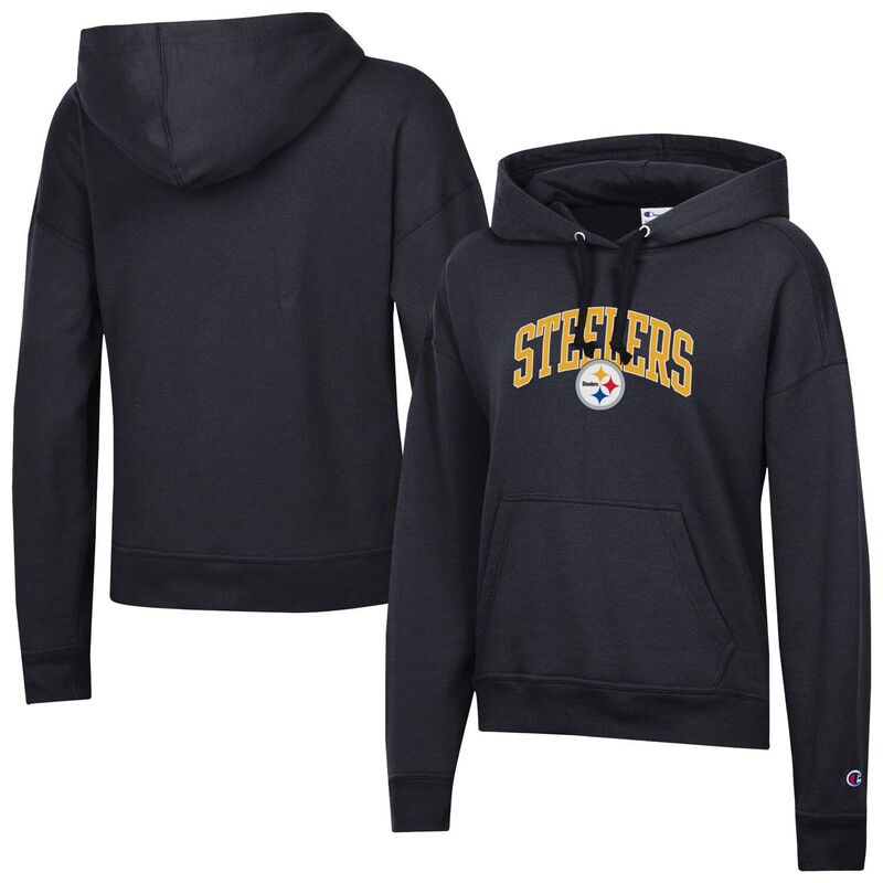 はやりっ子 レディース トップス プルオーバー パーカー Women\u0027s Champion Black Pittsburgh Steelers Powerblend Hoodie Stl Black 黒いこと