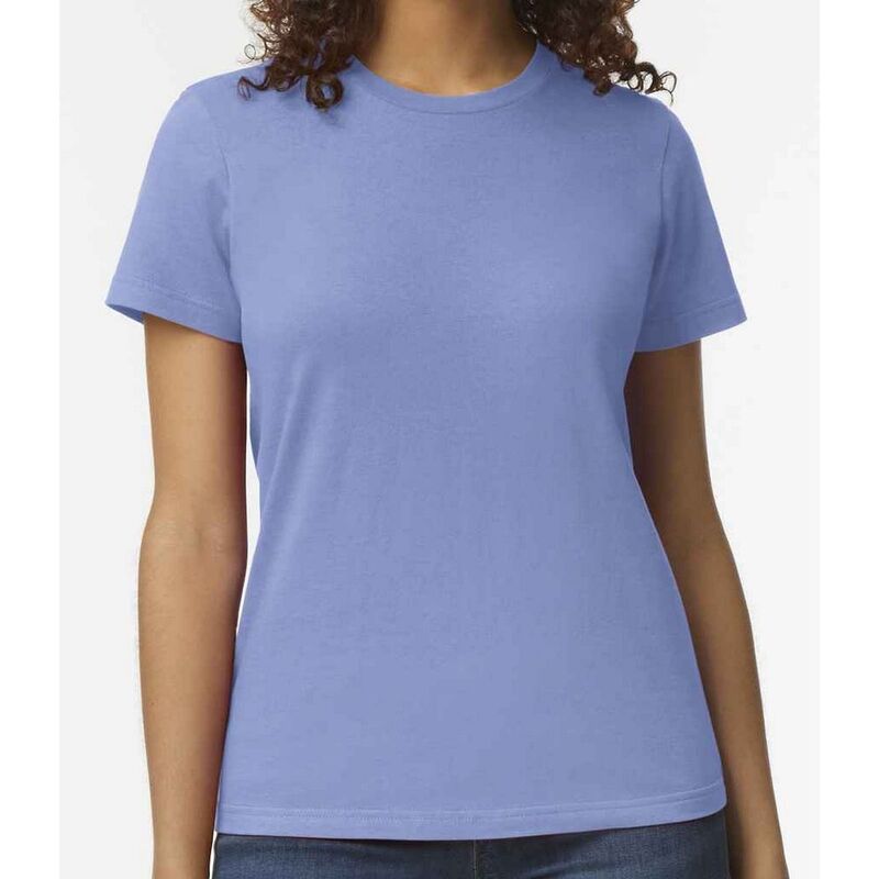 ギルダン レディース トップス Tシャツ Gildan Womens/Ladiesoft Midweight-Shirt Violet バイオレット｜ReVida 店