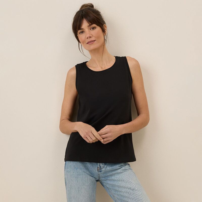 パクト レディース トップス プルオーバー ハイネック Pact Softspun High Neck Tank Black 黒いこと