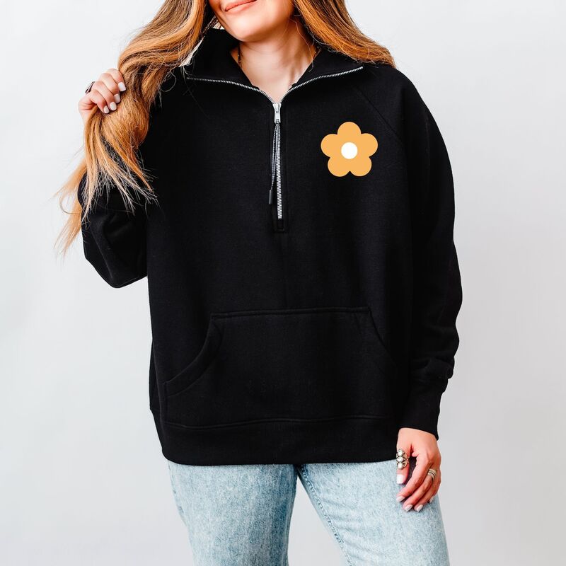 Simply Sage Market レディース トップス プルオーバー ハーフジップ 流汗 フリース グラフィック Simply Sage Marketoo Much For You Front And Back - Women\u0027s Quarter Zip Fleece Graphic Sweatshirt Black 黒いこと
