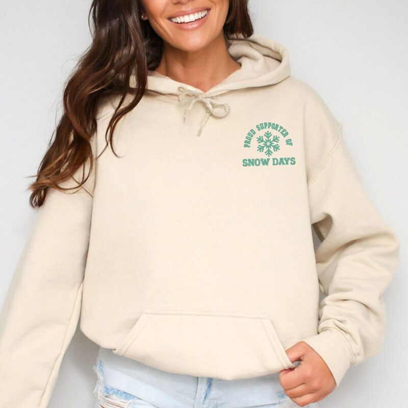 Simply Sage Market レディース トップス プルオーバー 刺しゅう パーカー グラフィック Simply Sage Market Embroidered Proud Supporter Snow Days - Women\u0027s Graphic Hoodie Dust