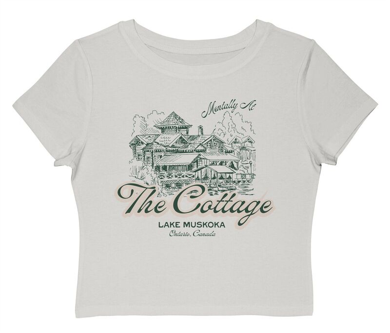 アンブランデッド レディース トップス Tシャツ トール グラフィック Unbranded Juniors Grayson Threads The Label Mentally Athe Cottage Lake Muskoka Ontario Canada Graphic Baby Tee Cloudancer