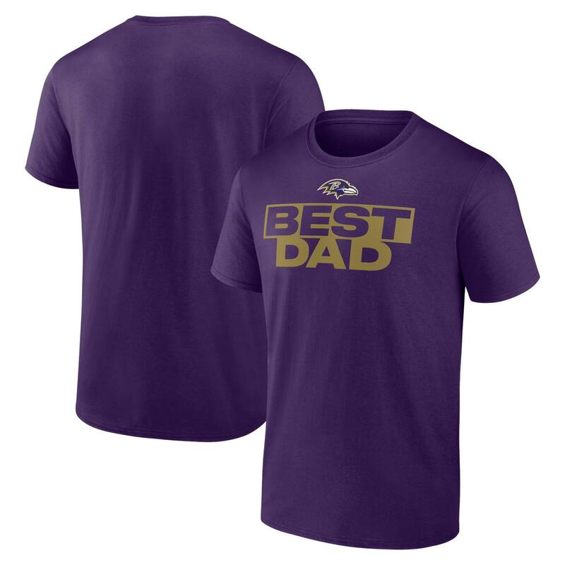 アンブランデッド レディース トップス ティーシャツ Unbranded Men\u0027s Purple Baltimore Ravens Best Dad T-Shirt Rav Purple パープル レディースファッション-Tシャツ・カットソー