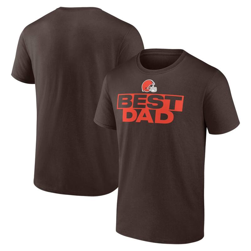 アンブランデッド レディース トップス ティーシャツ Unbranded Men\u0027s Brown Cleveland Browns Best Dad T-Shirt Brn Brown 赤銅色 トップス-レディースファッション-Tシャツ・カットソー