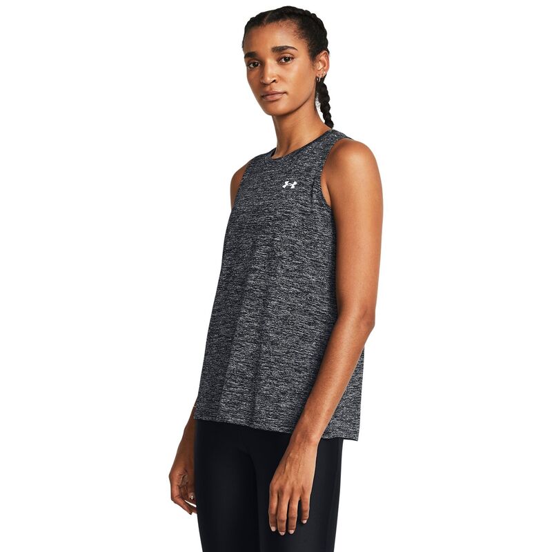 アンダーアーマー レディース トップス Tシャツ Women Under Armour Tech Tank Top Black Twist ブラック