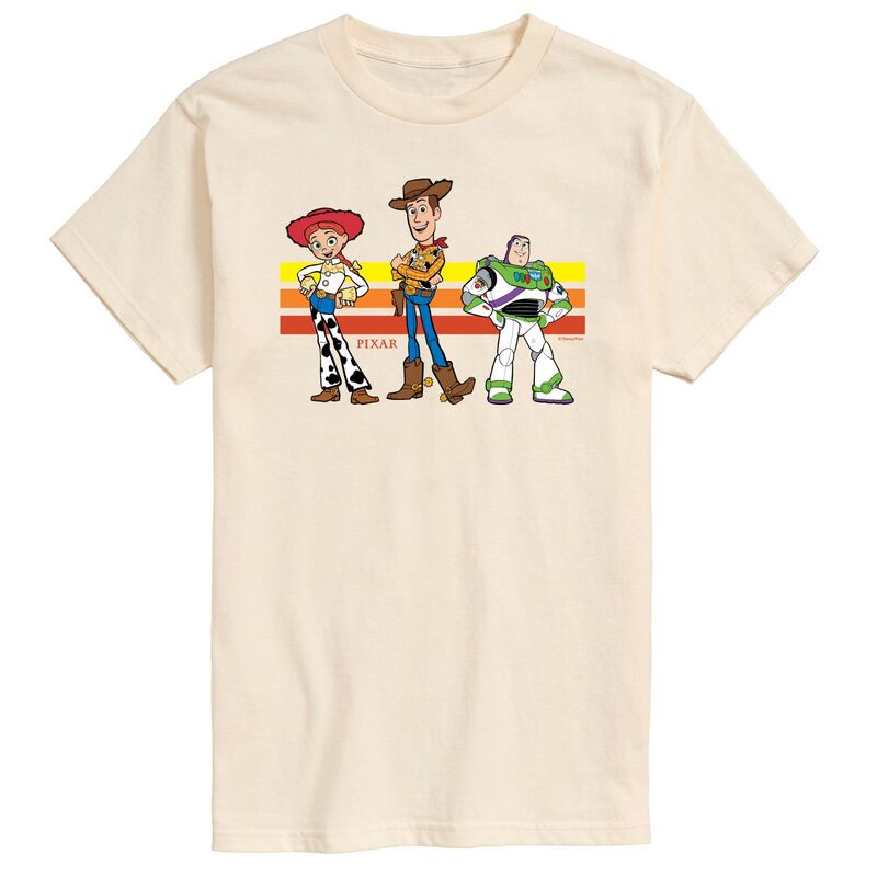 ディズニー ピクサー レディース トップス Tシャツ トール グラフィック Big & Tall Disney / Pixar's Toy Story Jessie Woody & Buzz Lightyear Graphic Tee Cream クリーム｜ReVida 店