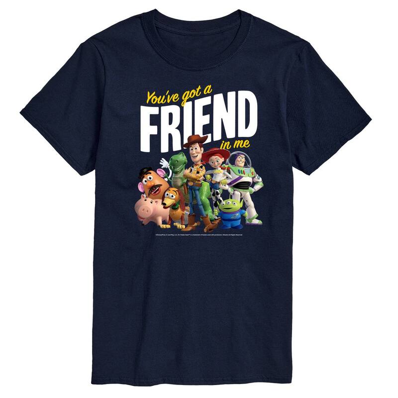ディズニー ピクサー レディース トップス Tシャツ グラフィック Men's Disney / Pixar's Toy Storyou've Got A Friend In Me Graphic Tee Navy ネイビー|ReVida 店